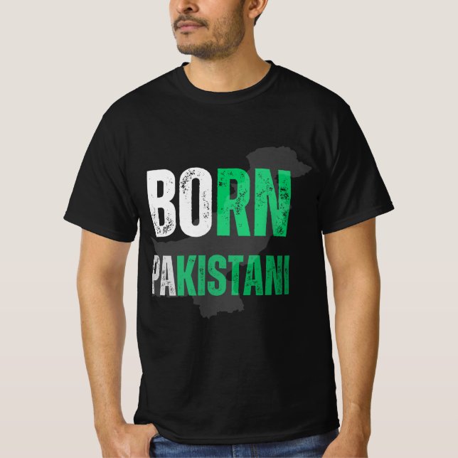 Pakistani geboren in Vertretung T-Shirt (Vorderseite)