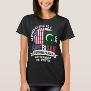 Pakistanische Amerikaner kennen die Flagge Pakista T-Shirt