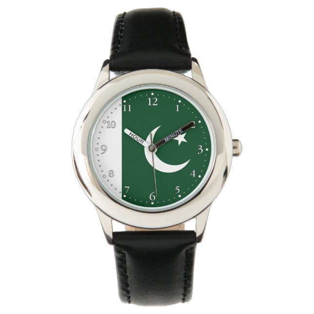 pakistanische Flagge Armbanduhr (Vorderseite)