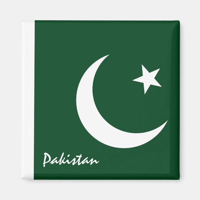 Pakistanische Flagge / Asiatische Urlaubs- und Spo Magnet (Vorne)