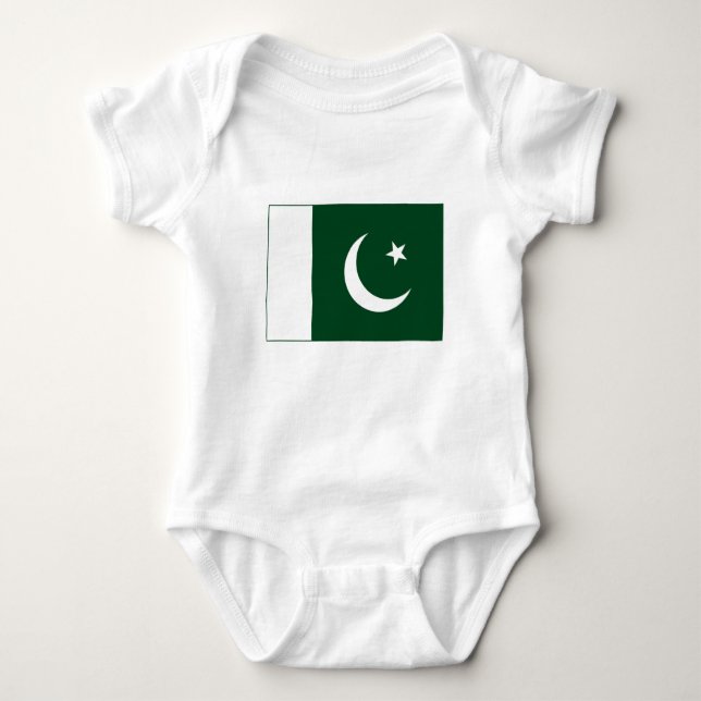 pakistanische Flagge Baby Strampler (Vorderseite)