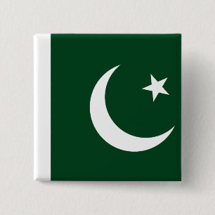 pakistanische Flagge Button
