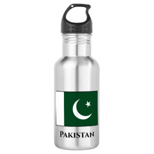 pakistanische Flagge Edelstahlflasche