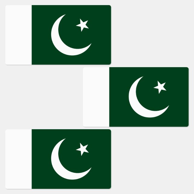 pakistanische Flagge Etiketten (Gruppe)