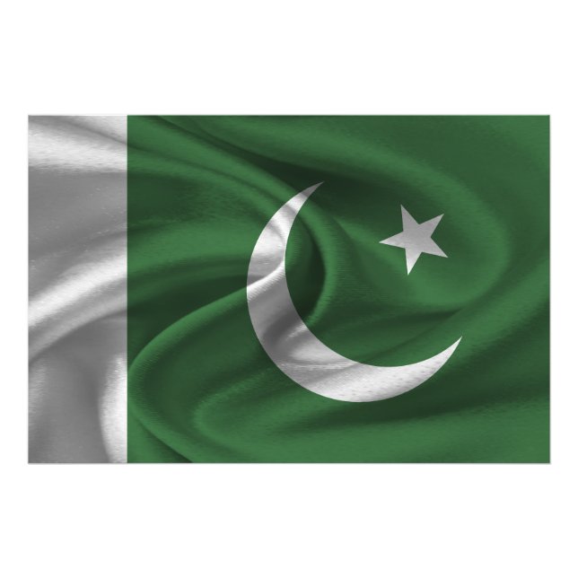 pakistanische Flagge Fotodruck (Vorne)