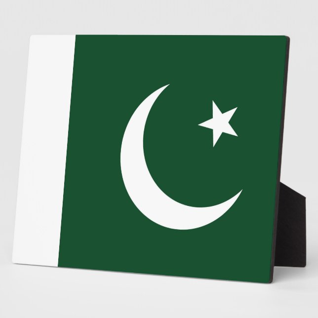 Pakistanische Flagge Fotoplatte (Seite)
