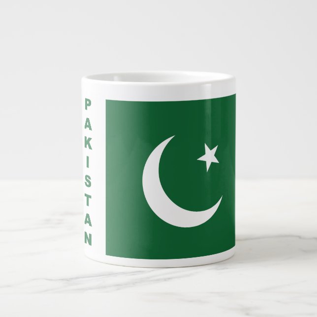 pakistanische Flagge Jumbo-Tasse (Vorderseite)