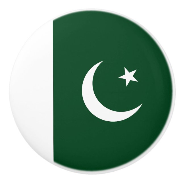 pakistanische Flagge Keramikknauf (Vorderseite)