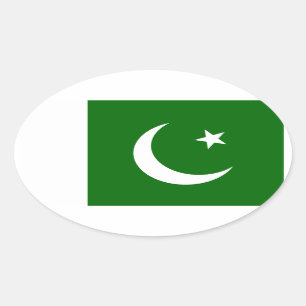 Pakistanische Flagge Oval-Aufkleber Ovaler Aufkleber