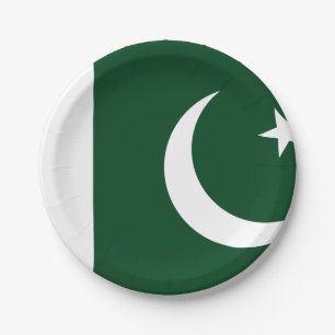 pakistanische Flagge Pappteller
