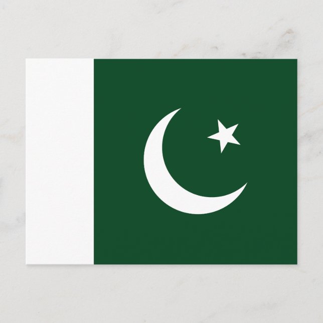 pakistanische Flagge Postkarte (Vorderseite)