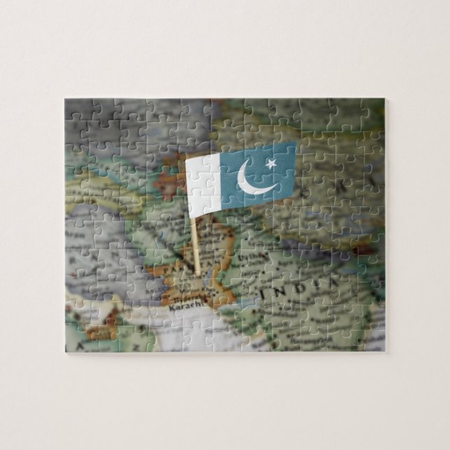 pakistanische Flagge Puzzle (Horizontal)