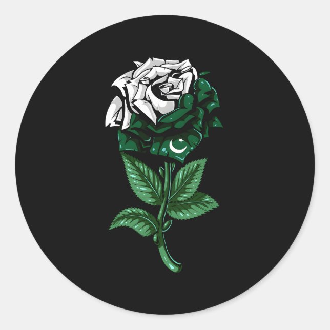 Pakistanische Flagge Runder Aufkleber (Vorderseite)