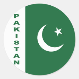 pakistanische Flagge Runder Aufkleber