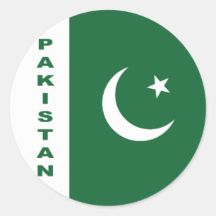 pakistanische Flagge Runder Aufkleber