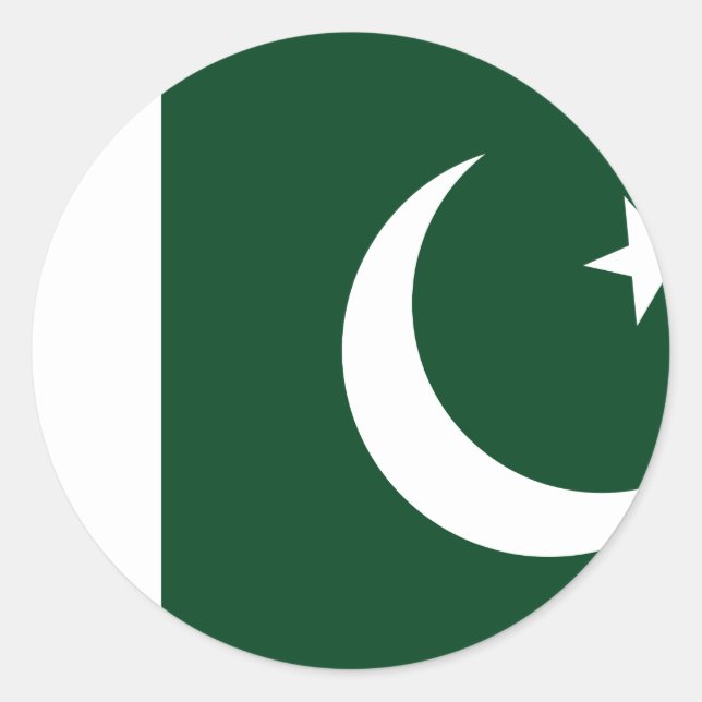 pakistanische Flagge Runder Aufkleber (Vorderseite)