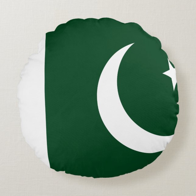 pakistanische Flagge Rundes Kissen (Vorderseite)