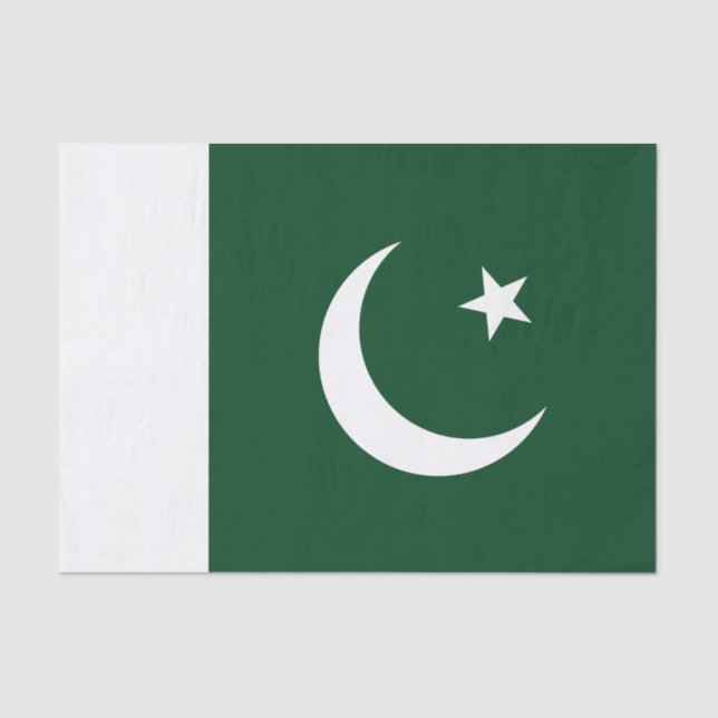 pakistanische Flagge Seidenpapier (Vorderseite)