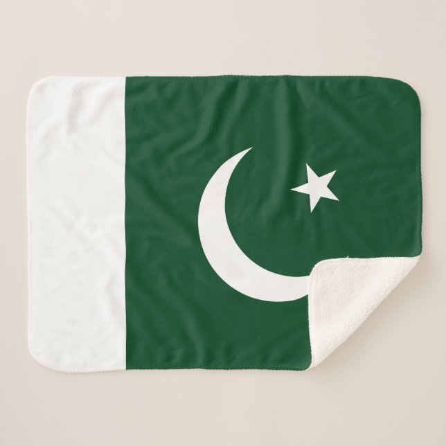 pakistanische Flagge Sherpadecke (Vorderseite (Horizontal))