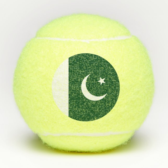 pakistanische Flagge Tennisbälle (Vorderseite)