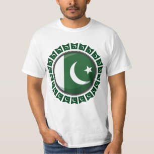 pakistanische Flaggen: Stolz angezeigter T - Shirt