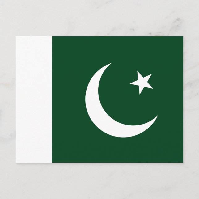 pakistanische (pakistanische) Flagge Postkarte (Vorderseite)