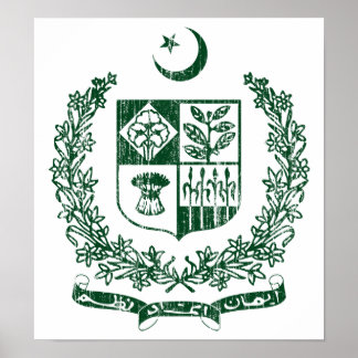 pakistanische Wappen Poster
