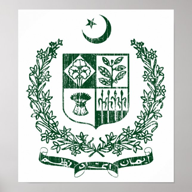 pakistanische Wappen Poster (Vorne)