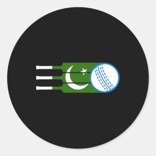Pakistanischer Cricket-Spieler Cricket-Fans Pakist Runder Aufkleber