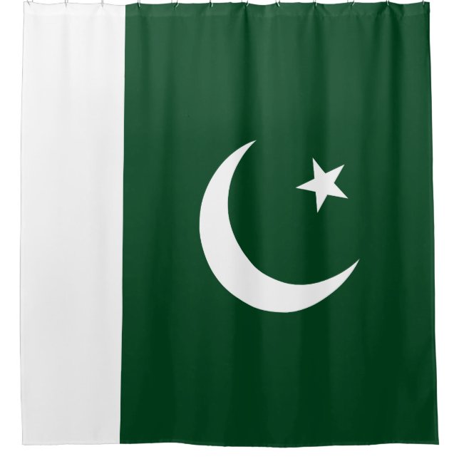 Pakistanischer Flaggenduschvorhang Duschvorhang (Vorderseite)