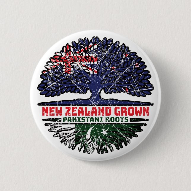 Pakistanischer Neuseeländer Neuseeländischer Baum Button (Vorderseite)
