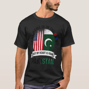Pakistanisches amerikanisches Patriot Herz kommt a T-Shirt