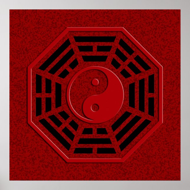 PaKua | dunkelroter Spritzer Poster (Vorne)