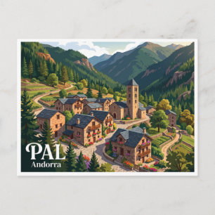 Pal Dorf Andorra Postkarte