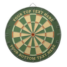 Pal Green und Beige Dartboard mit benutzerdefinier