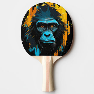 Pala de Ping Pong Dibujo de un Rostro de Gorila Tischtennis Schläger