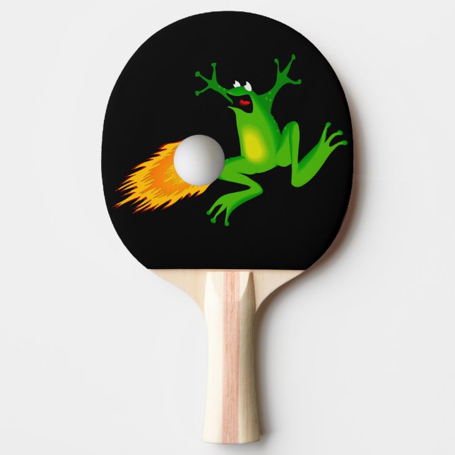 Pala de Ping Pong Rana verde sorprendida Tischtennis Schläger (Vorderseite)
