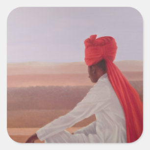 Palace Guard Jaipur Quadratischer Aufkleber