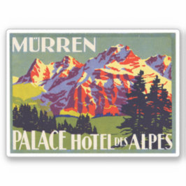 Palace Hotel Des Alpes Murren Schweiz Aufkleber