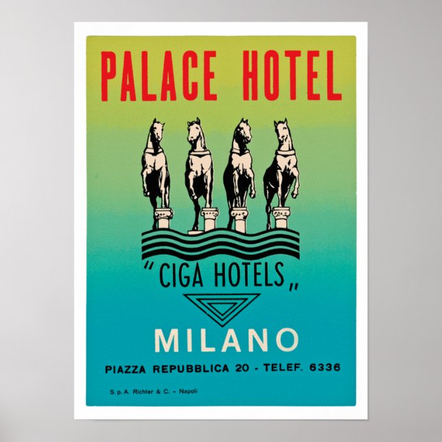 Palace Hotel Milano Poster (Vorne)