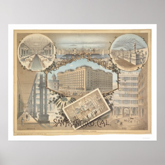 Palace Hotel, San Francisco, Kalifornien Poster (Vorne)