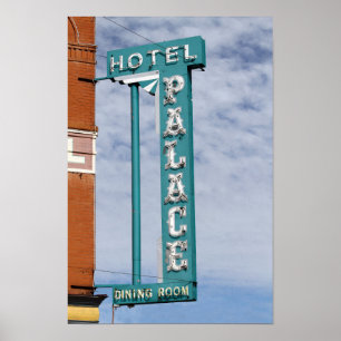 Palace Hotel Sign, Cripple Creek, Colorado Poster