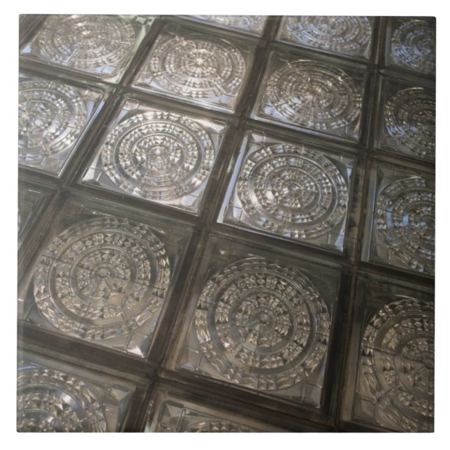 Palacio de Communicaciones, Glasboden Fliese (Vorderseite)