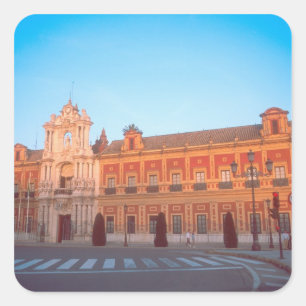 Palacio de Telmo in Sevilla, Spanien, Sitz Quadratischer Aufkleber