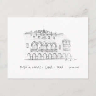 Palacio Municipal, Lima, Perú Postkarte