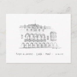 Palacio Municipal, Lima, Perú Postkarte