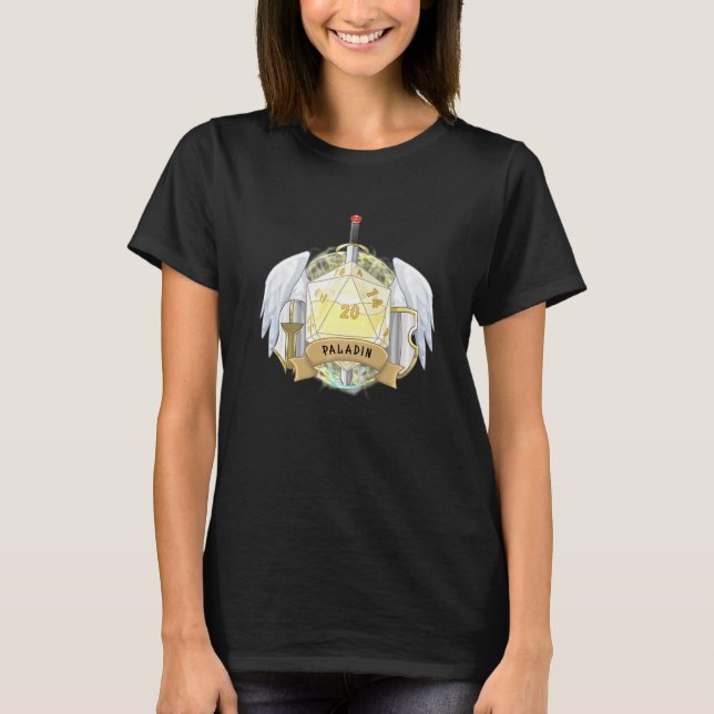 Paladin Class Alignment Dice Dungeon Role Game Mas T-Shirt (Vorderseite)