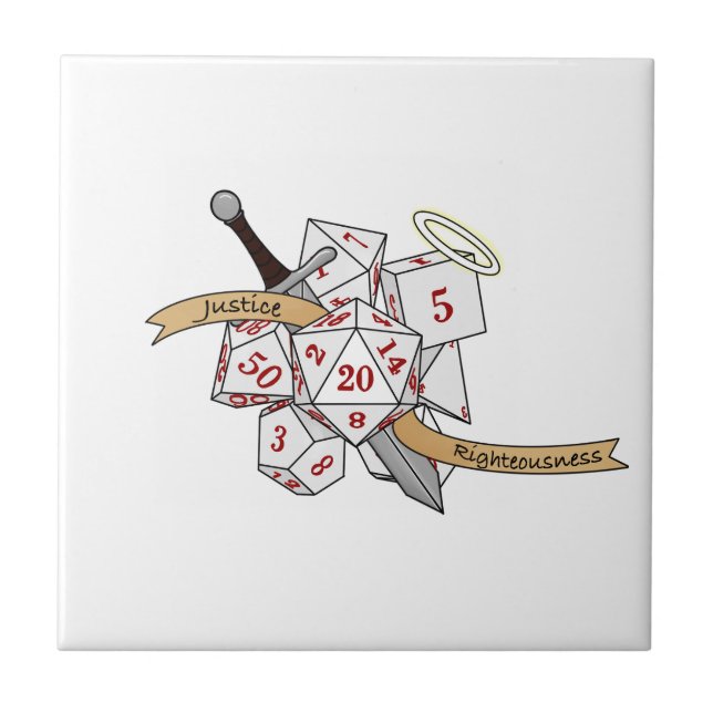 Paladin Dice Design Fliese (Vorderseite)