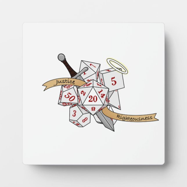 Paladin Dice Design Fotoplatte (Vorderseite)