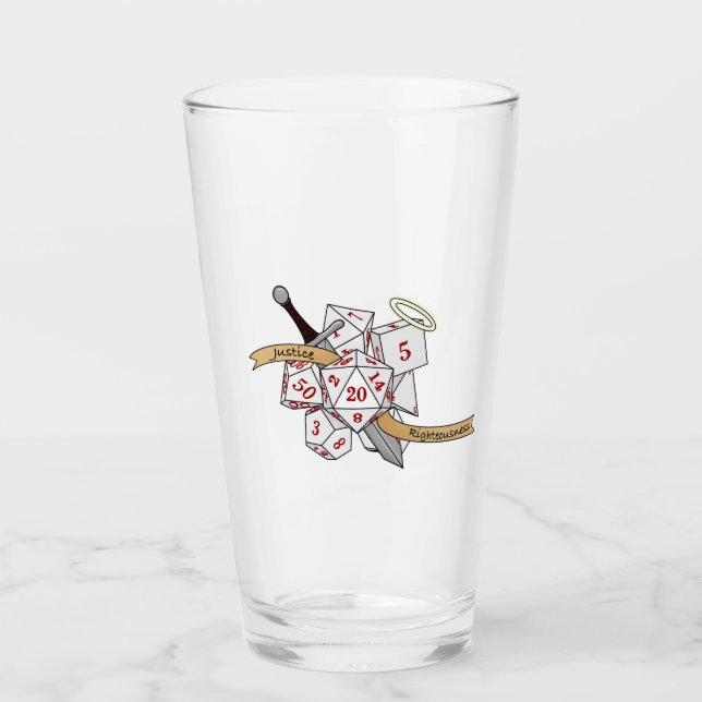 Paladin Dice Design Glas (Vorderseite)